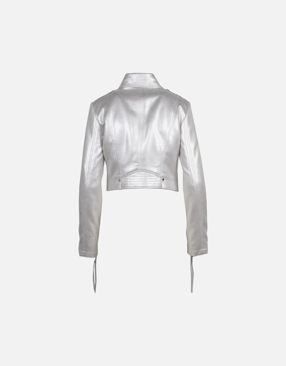 Classic Zip-Fastening Blazer with Side Pockets Women - Silver