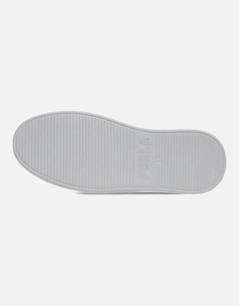 Polyurethane and Leather Womens Shoes - White Sneakers