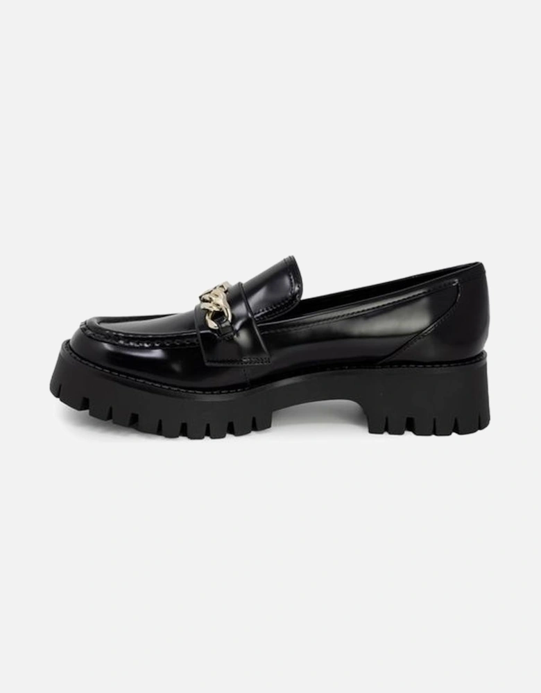 Womens Low Heel Polyurethane Shoes - Black Flats