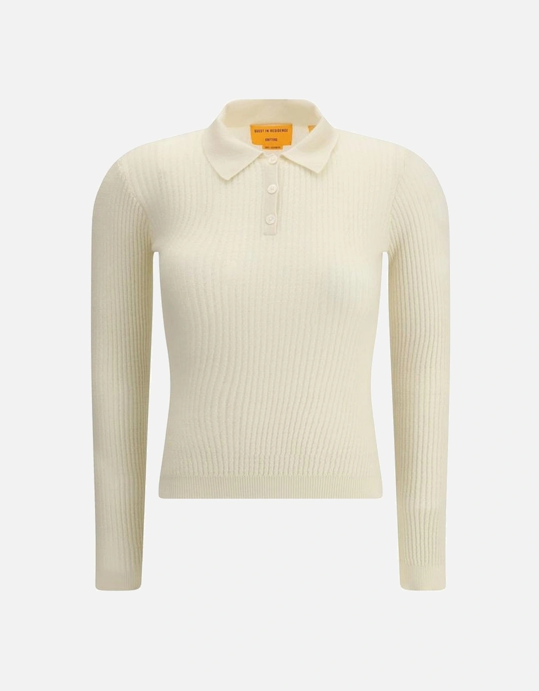 Cashmere Polo Sweater with Ribbed Design Women - Black, 4 of 3