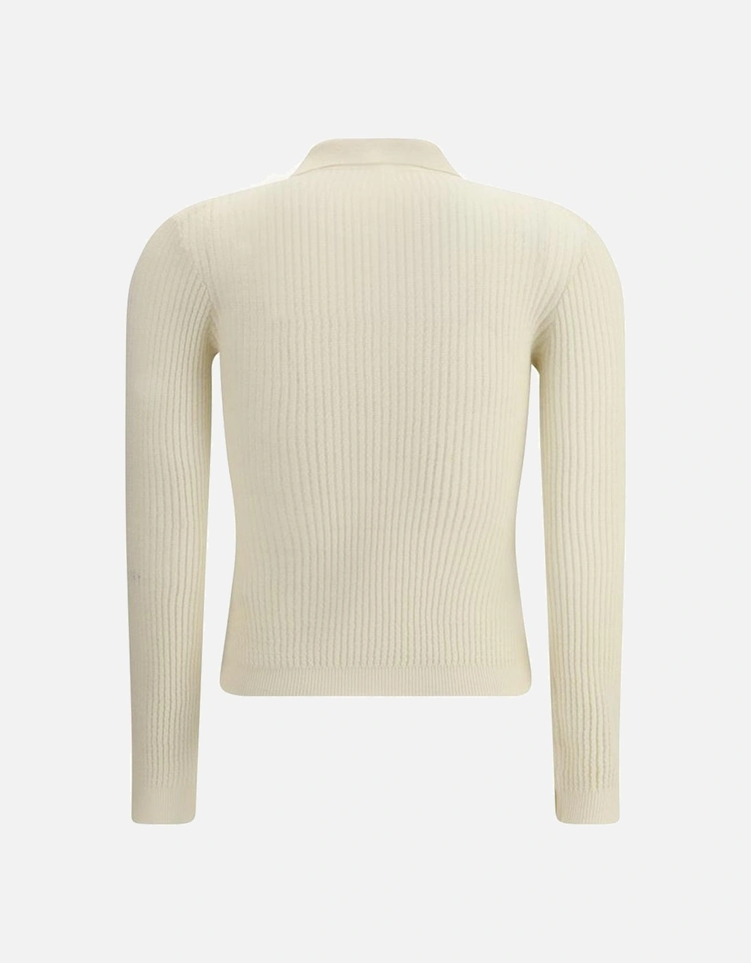 Cashmere Polo Sweater with Ribbed Design Women - Black