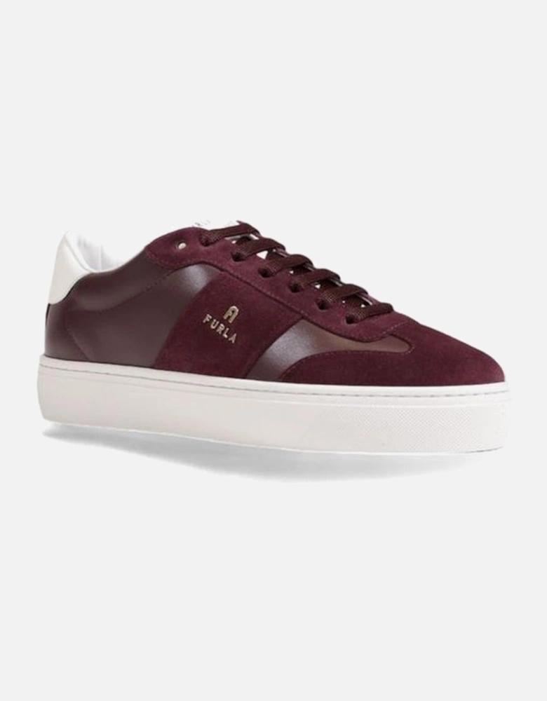 Bordeaux Leather Sneaker Women