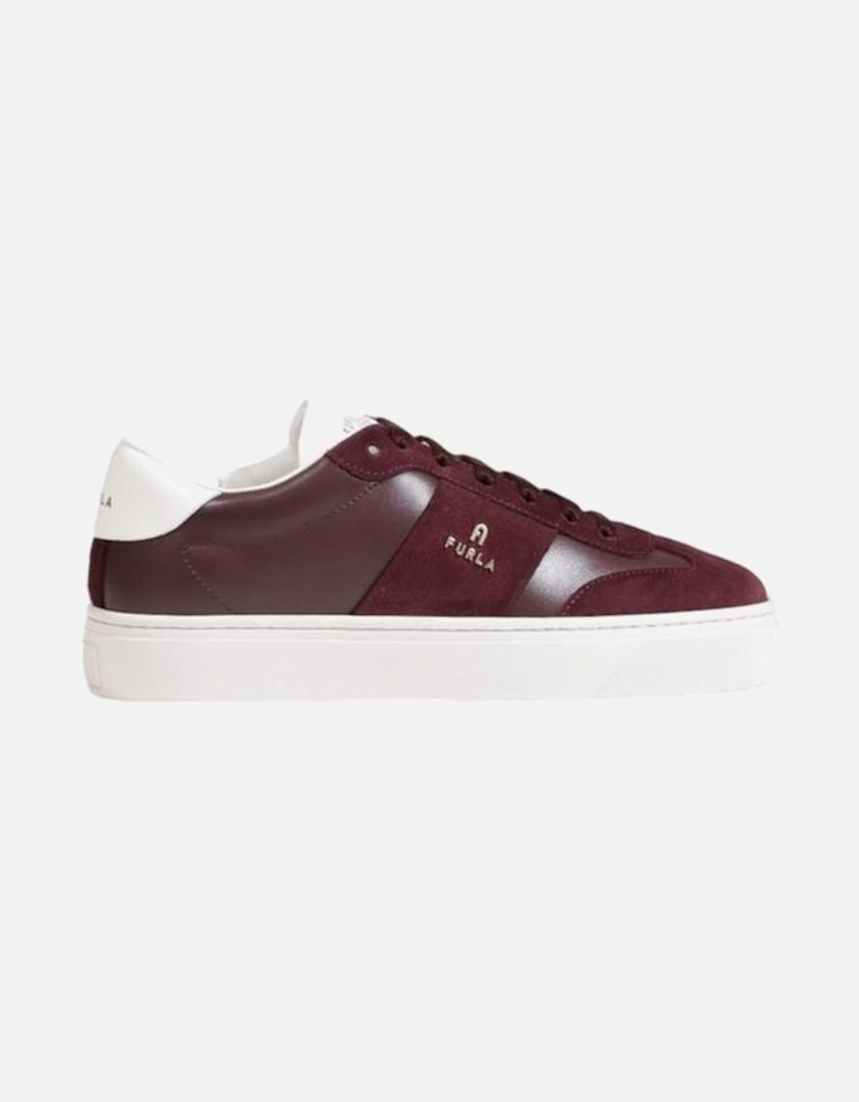 Bordeaux Leather Sneaker Women