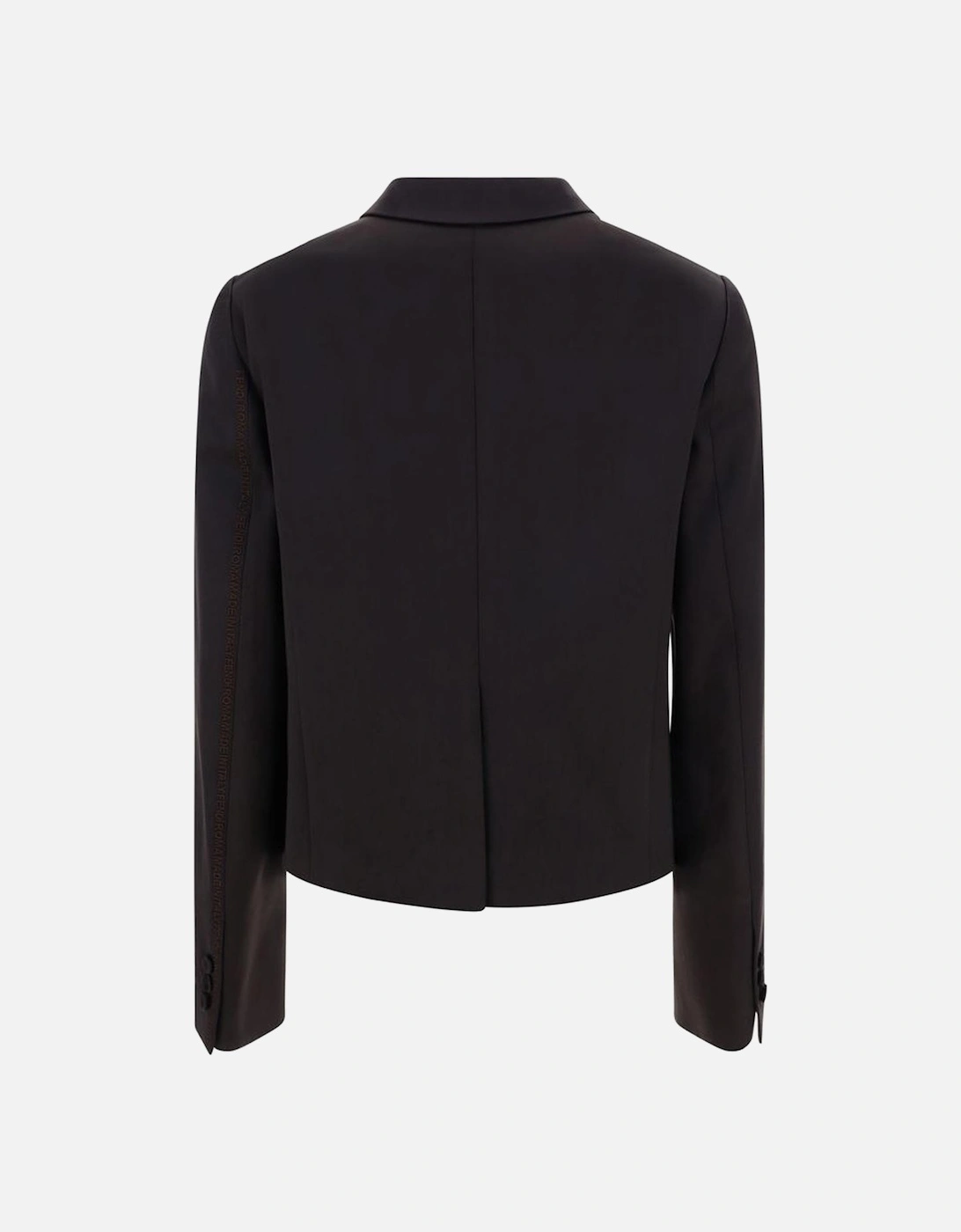Cotton Blazer Jacket with Embroidered Monogram Women - Brown Suits