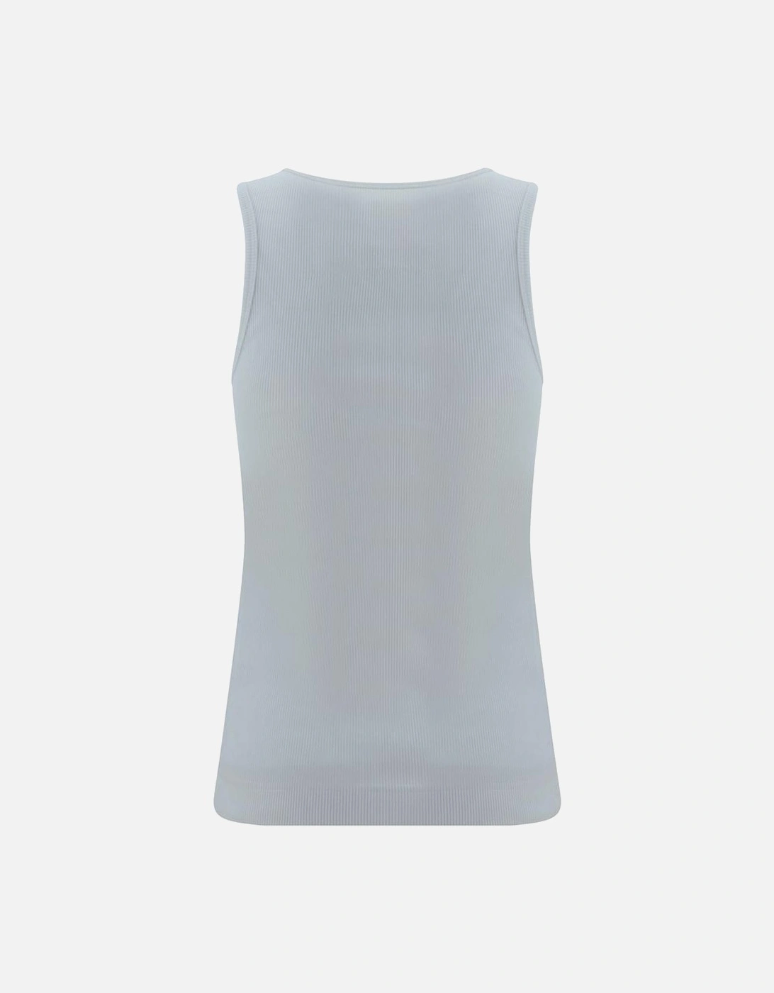 Cotton Ribbed Tank Top with 4G Logo Plaque Women - White T-Shirts