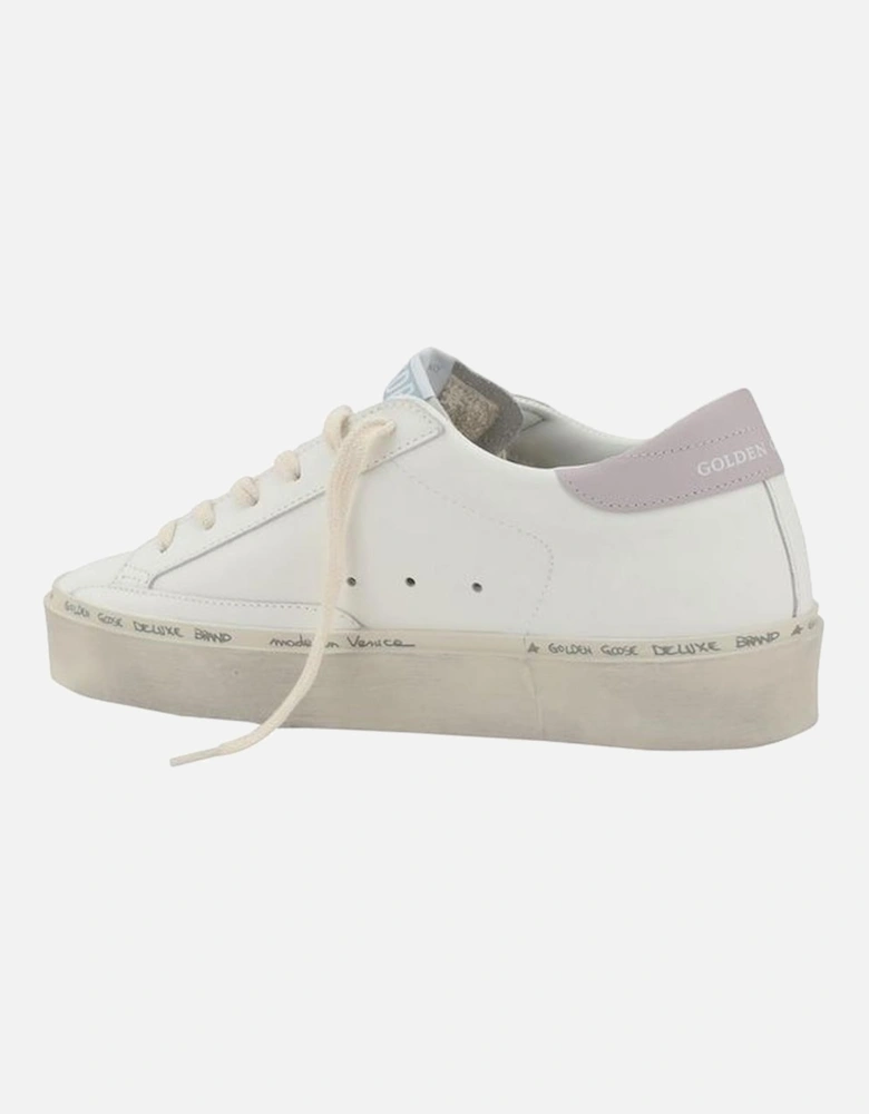 Leather Hi Star Sneakers with Star Detail Women - White