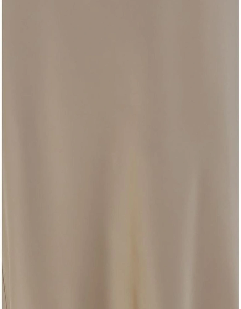 Thin Strap V-Neck Slim Dress Women - Beige Dresses