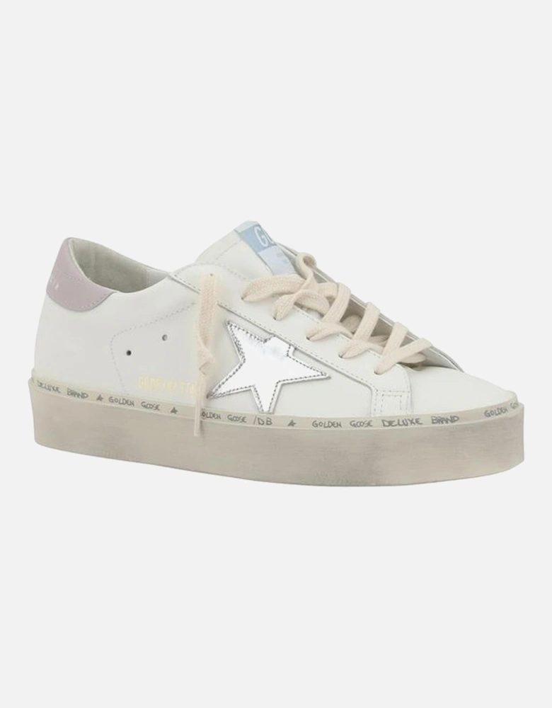 Leather Hi Star Sneakers with Star Detail Women - White