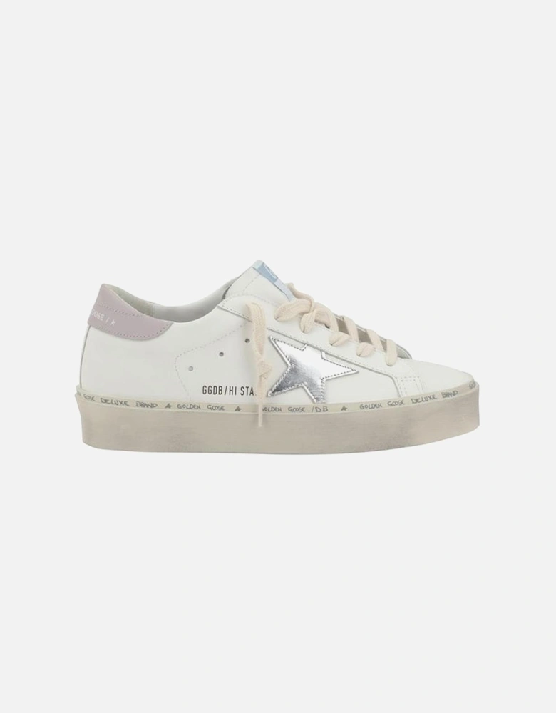 Leather Hi Star Sneakers with Star Detail Women - White