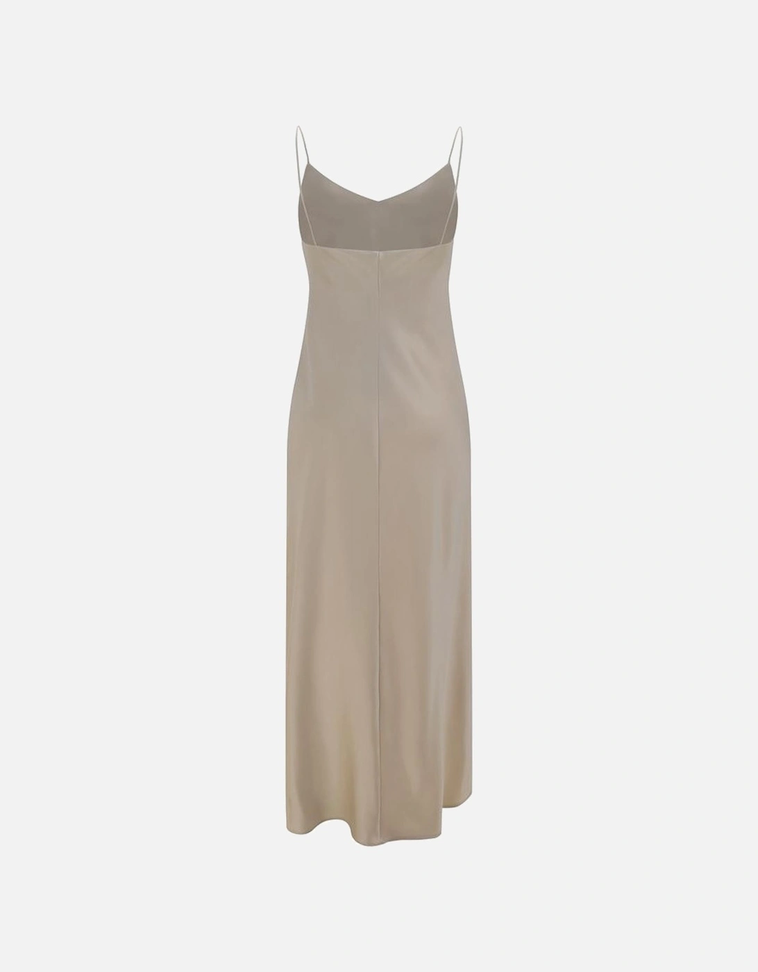 Thin Strap V-Neck Slim Dress Women - Beige Dresses