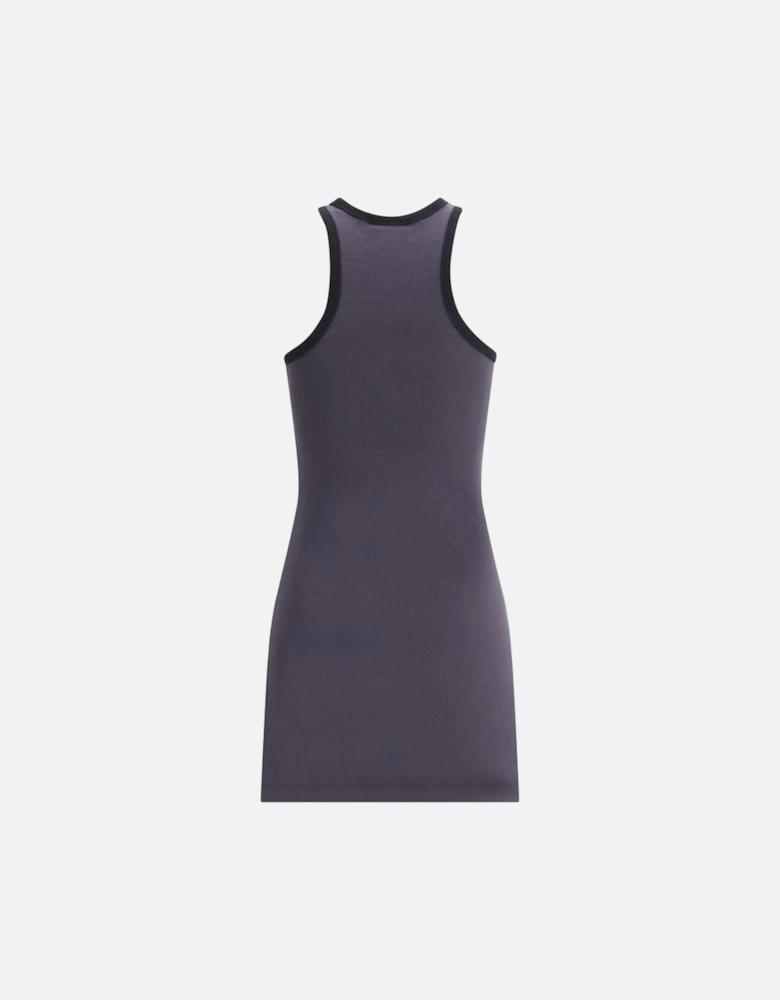 Cotton Scuba Mini Dress with Olympic Neckline Women - Blue Dresses