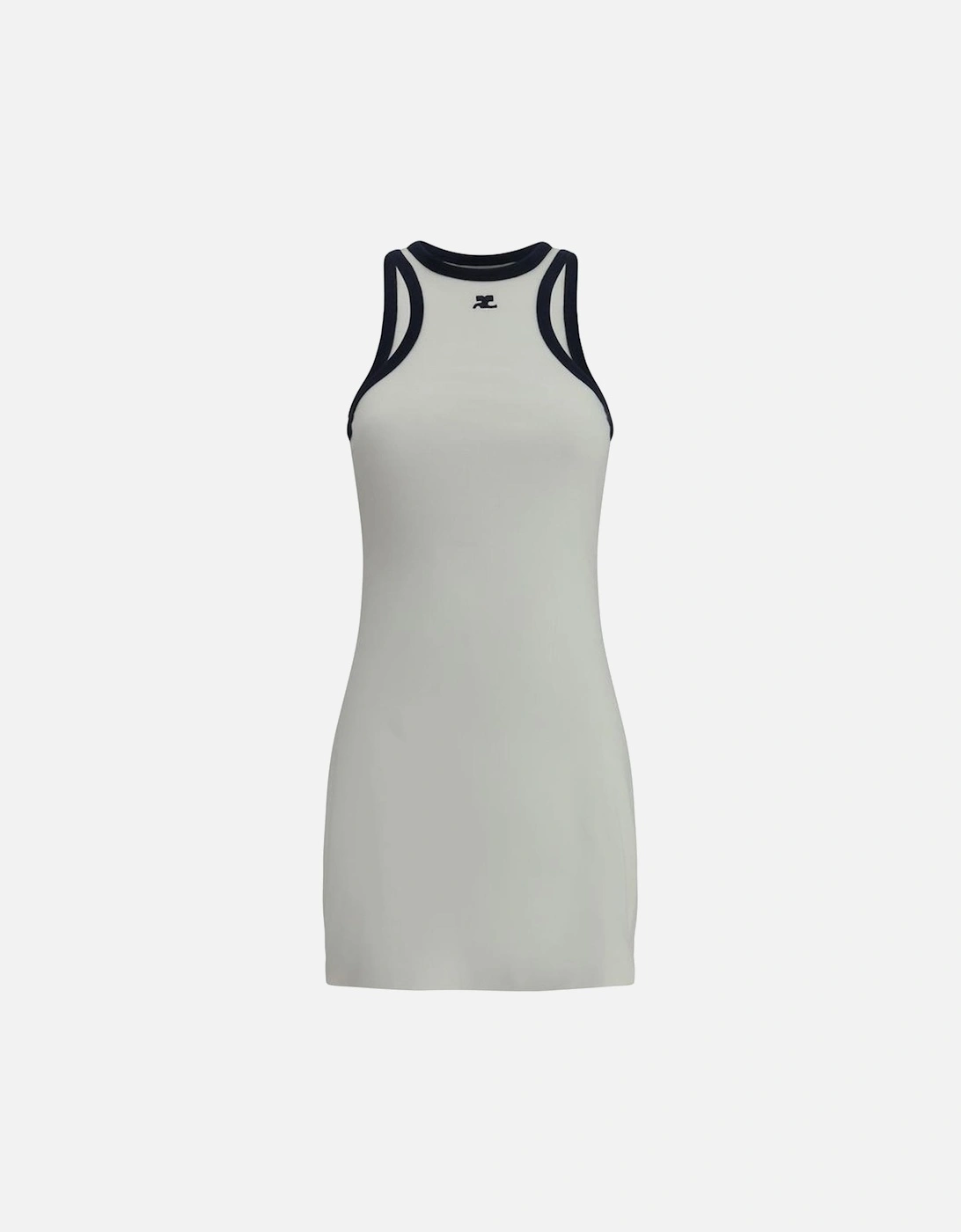 Cotton Scuba Sleeveless Mini Dress Women - White Dresses, 4 of 3