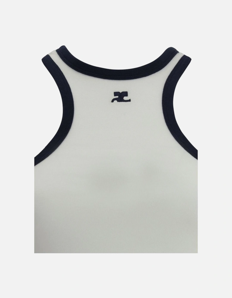 Cotton Scuba Sleeveless Mini Dress Women - White Dresses