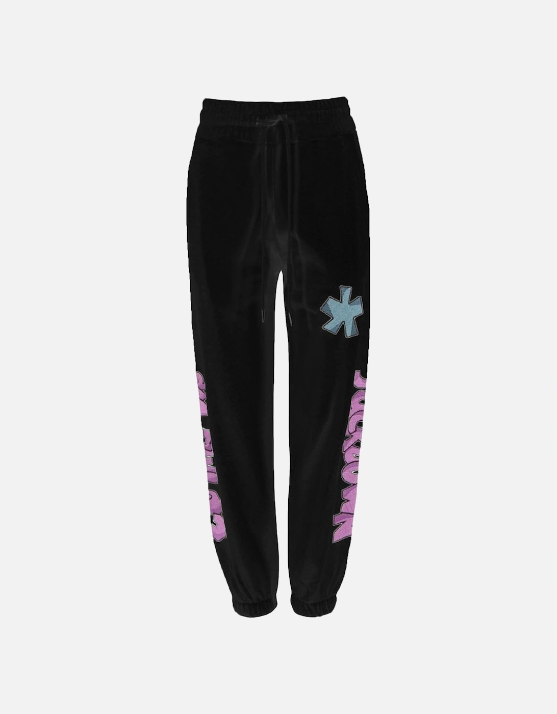 Cotton Sweatpants with Logo Embroidery Women - Black Jeans, 3 of 2