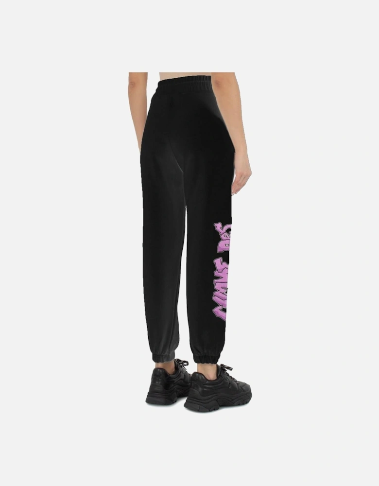 Cotton Sweatpants with Logo Embroidery Women - Black Jeans