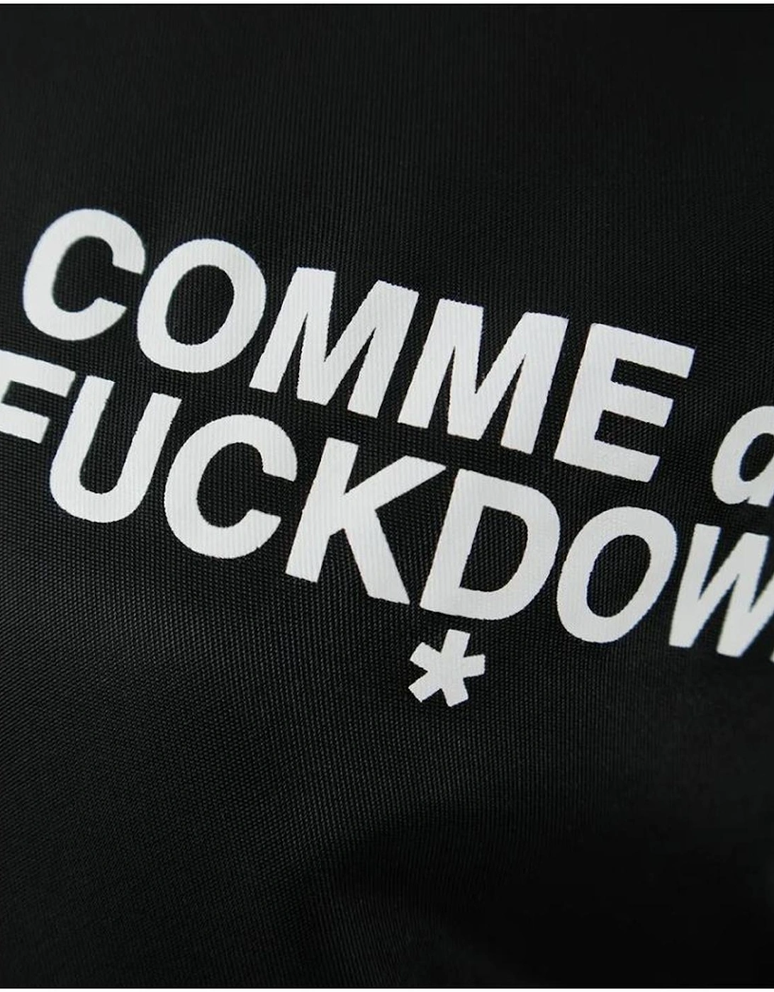 Nylon Bomber Jacket with Cotton Hood and Logo Women - Black Jackets