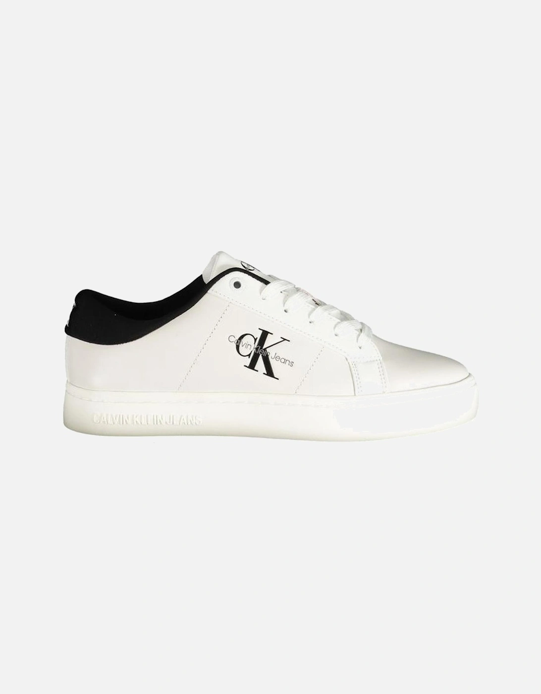 Calvin Klein Women's White Lace-Up Sports Footwear With Contrast Details And Print - : Size 6