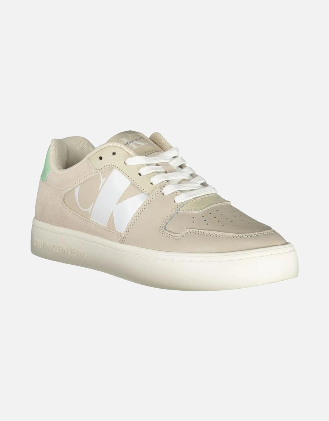 Beige Polyester Sneaker Women