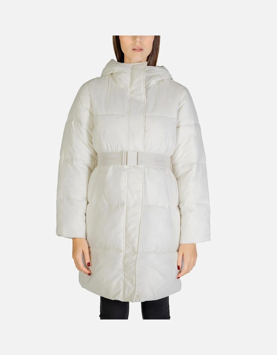 Nylon Polyamide Hooded Puffer Jacket Women - Cream Jackets, 6 of 5