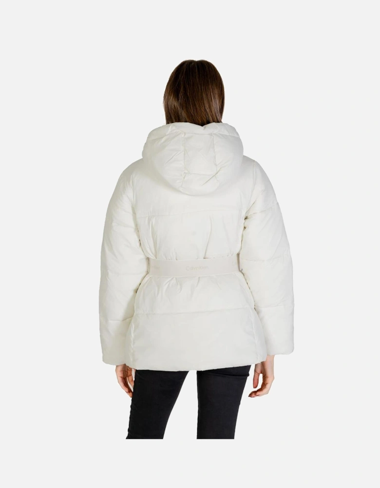 Hooded Quilted Puffer Jacket Women - Cream Jackets