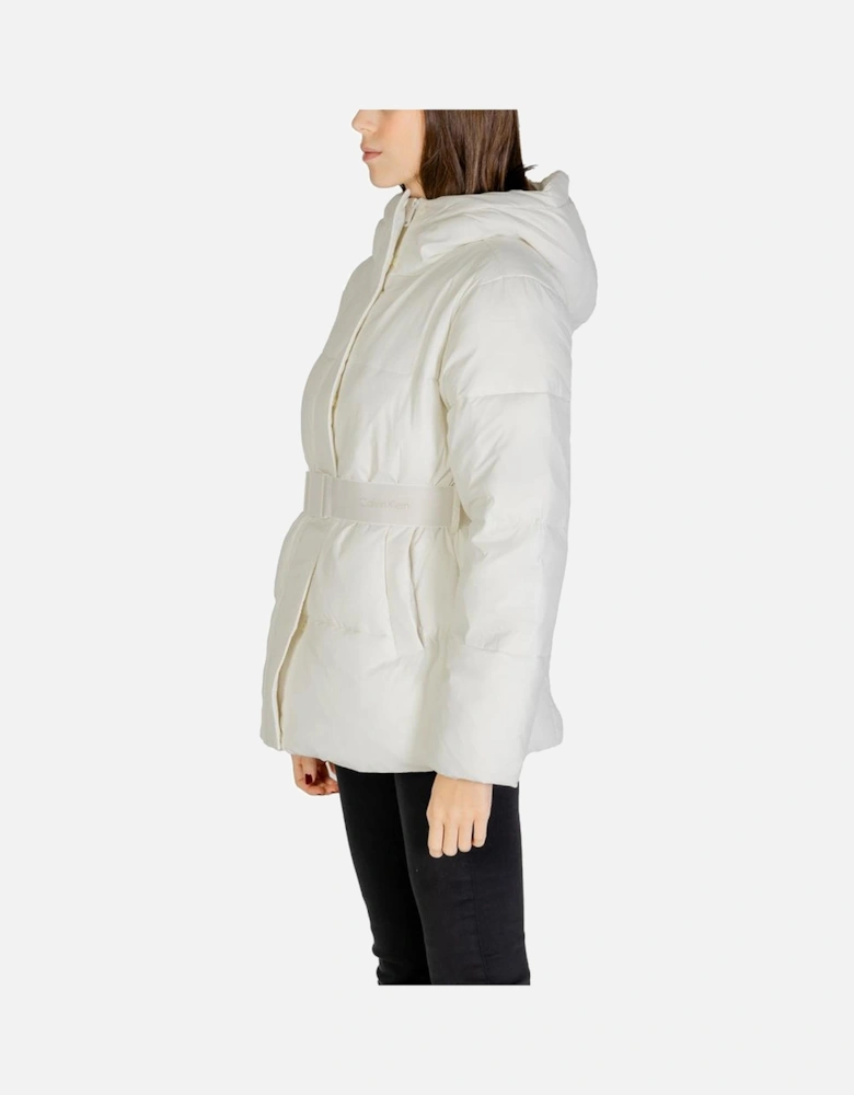 Hooded Quilted Puffer Jacket Women - Cream Jackets