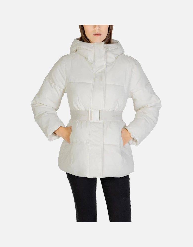 Hooded Quilted Puffer Jacket Women - Cream Jackets