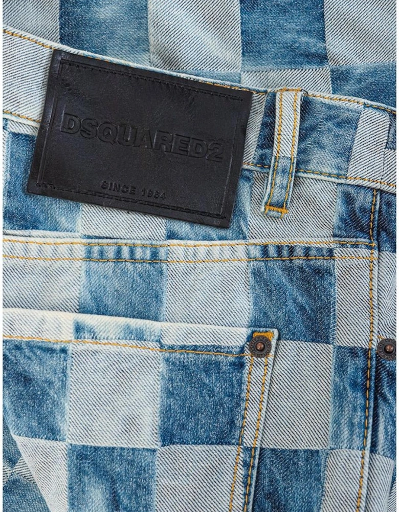 Leather Biker Jacket with Zipper Detailing Women - Blue Jeans