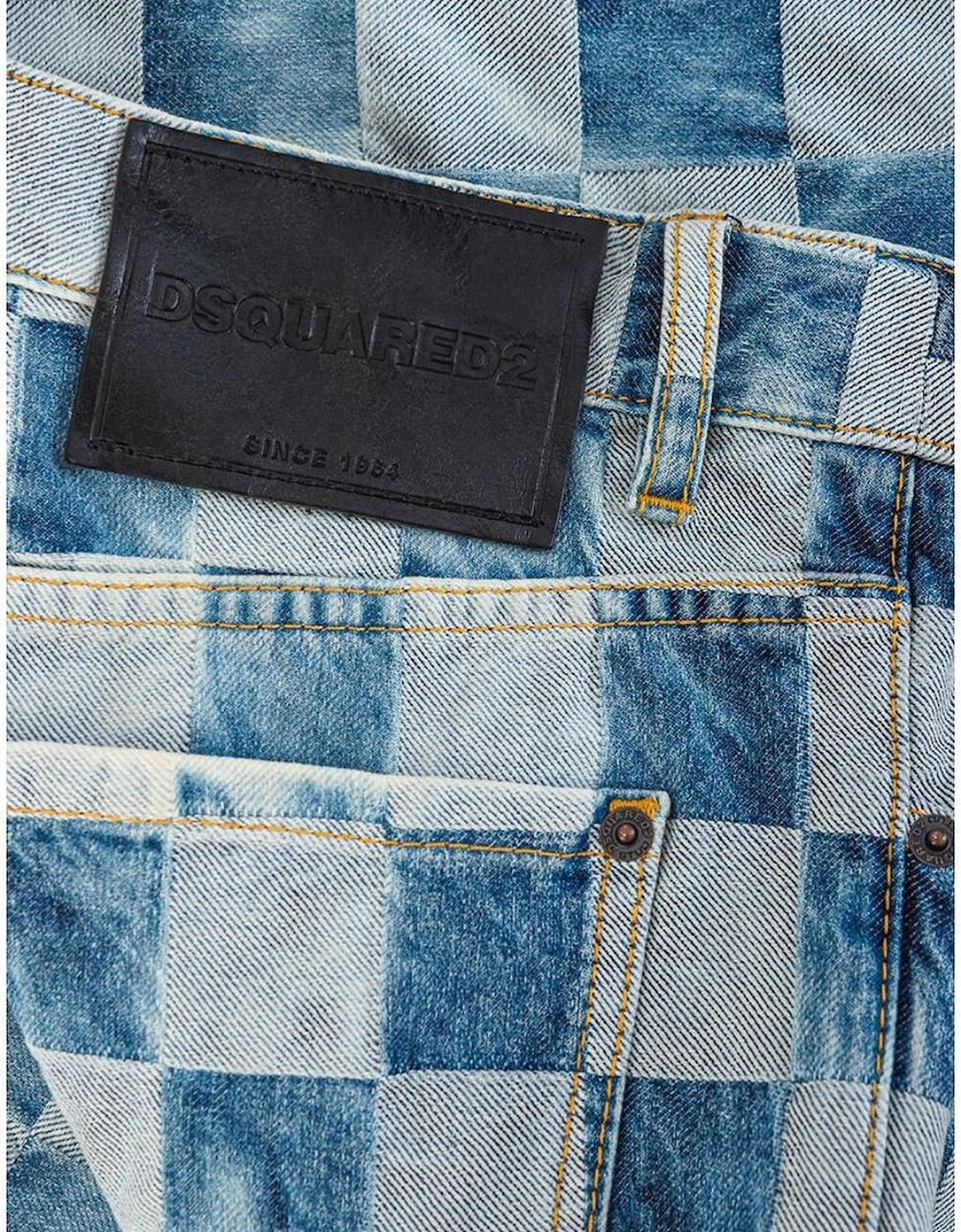 Leather Biker Jacket with Zipper Detailing Women - Blue Jeans