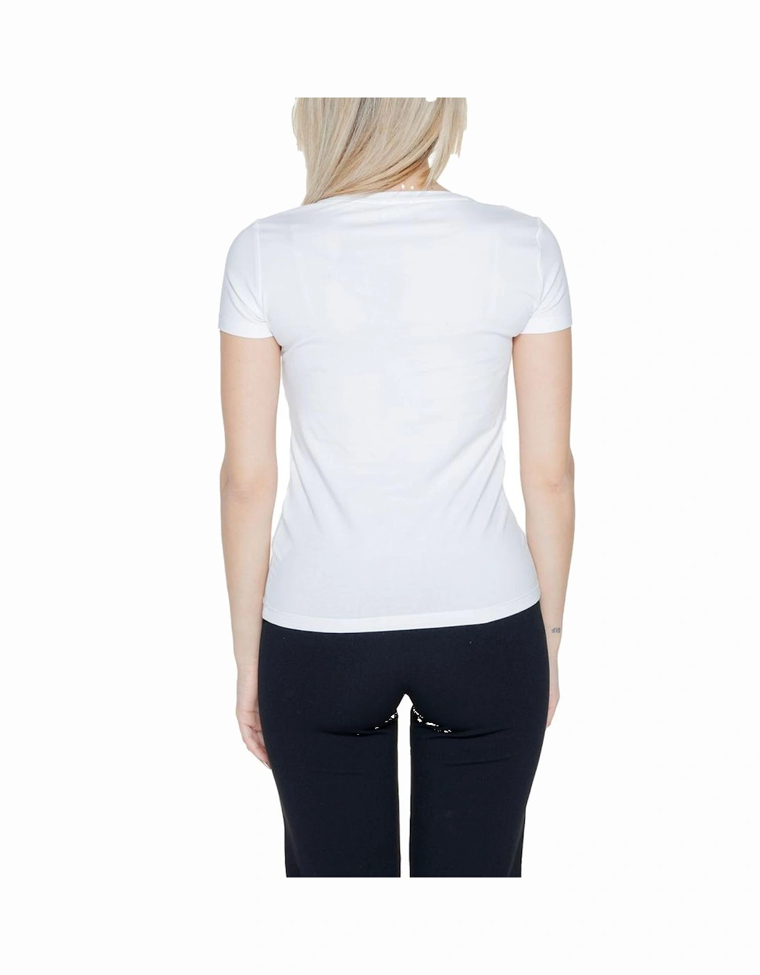 Cotton Blend T-Shirt with Elastane Women - White