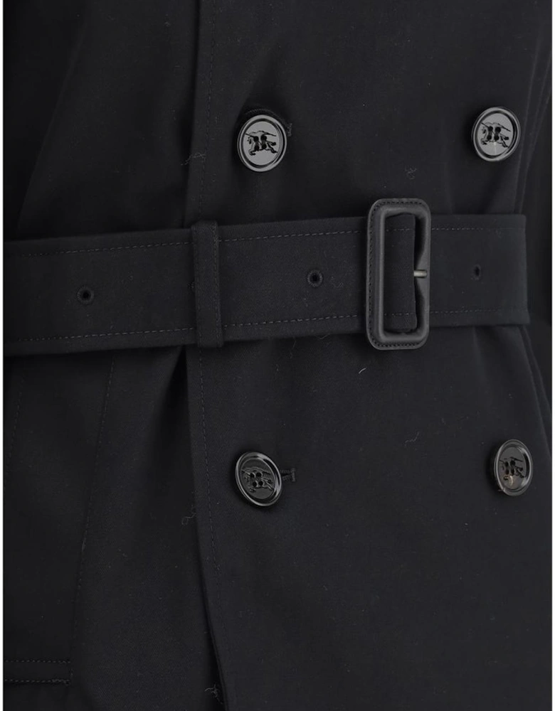 Double-Breasted Cotton Casual Jacket Women - Black Jackets