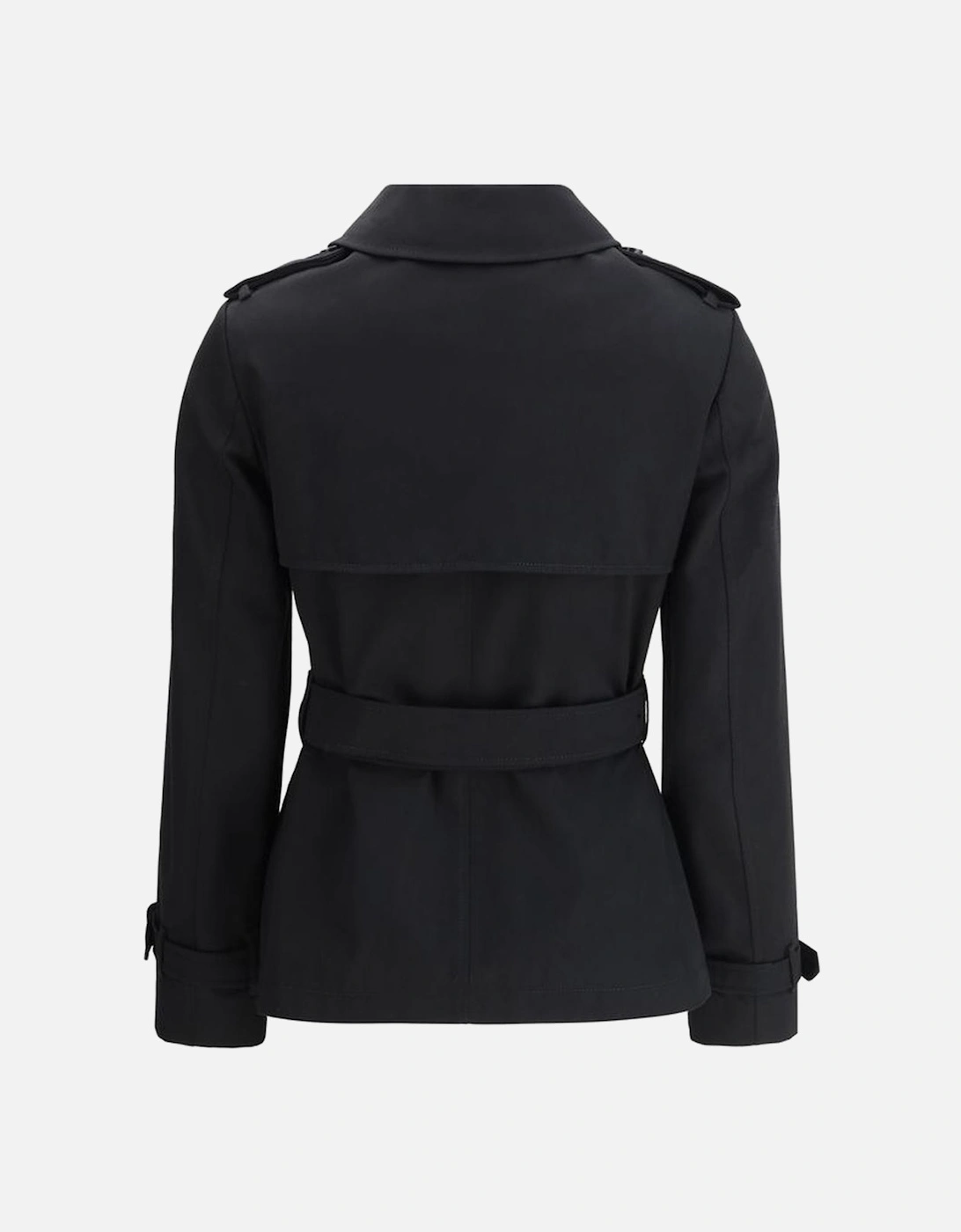 Double-Breasted Cotton Casual Jacket Women - Black Jackets
