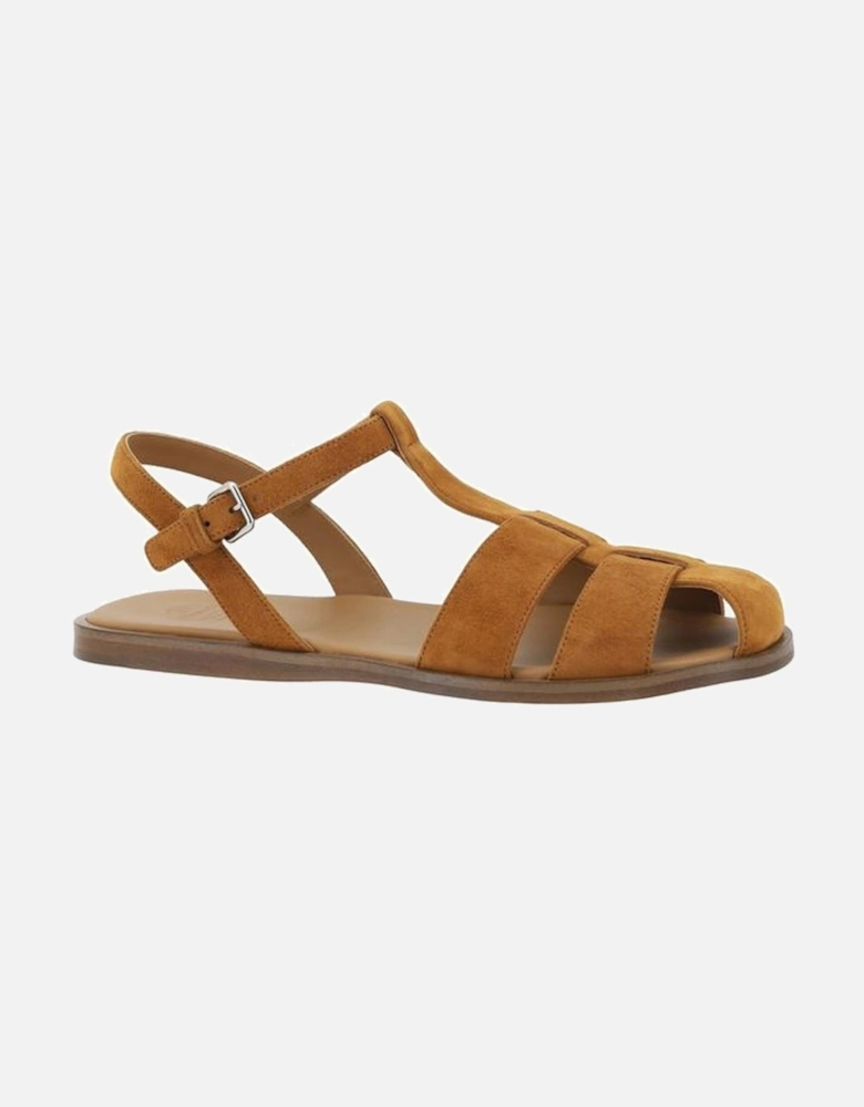 Suede Caged Design Buckle Closure Sandals Women - Brown