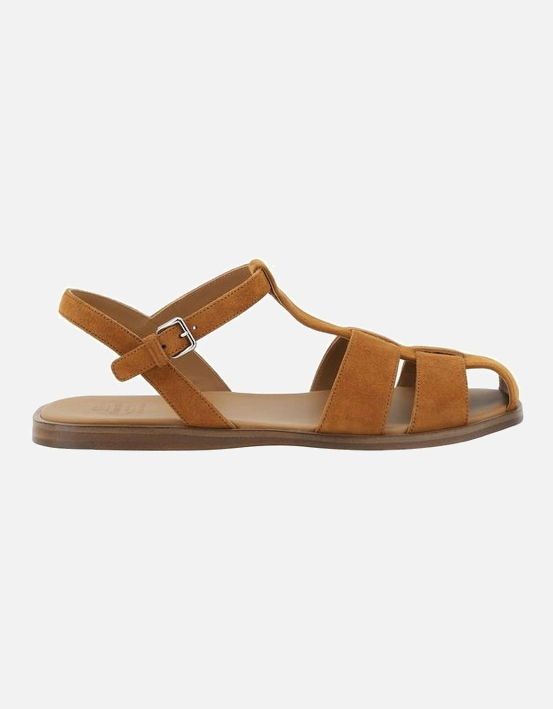 Suede Caged Design Buckle Closure Sandals Women - Brown, 5 of 4
