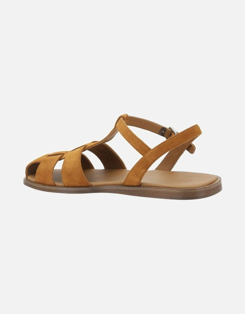 Suede Caged Design Buckle Closure Sandals Women - Brown