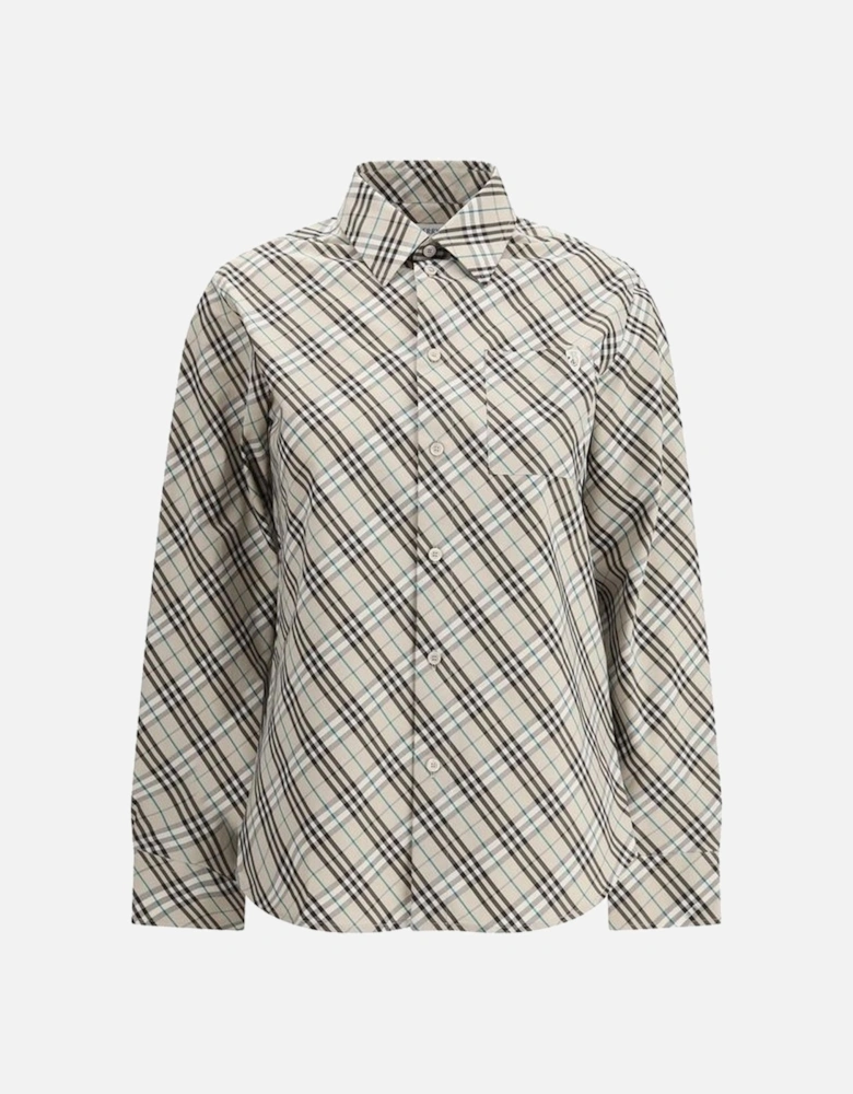 Archive Check Pattern Cotton Shirt Women - Multicolor