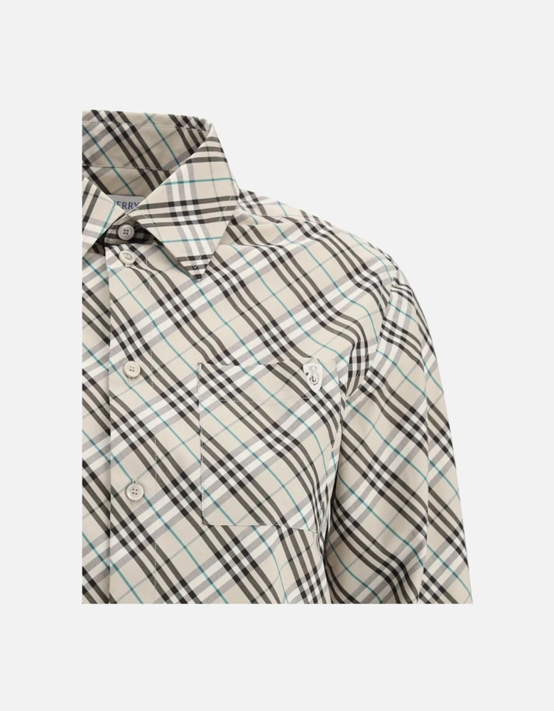 Archive Check Pattern Cotton Shirt Women - Multicolor
