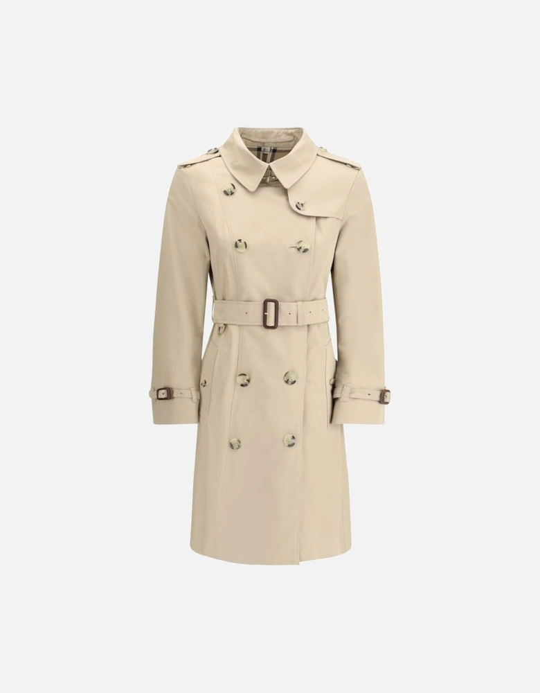 Double-Breasted Cotton Trench Jacket Women - Beige Jackets