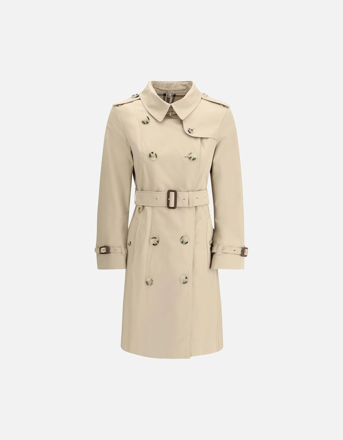 Double-Breasted Cotton Trench Jacket Women - Beige Jackets, 4 of 3