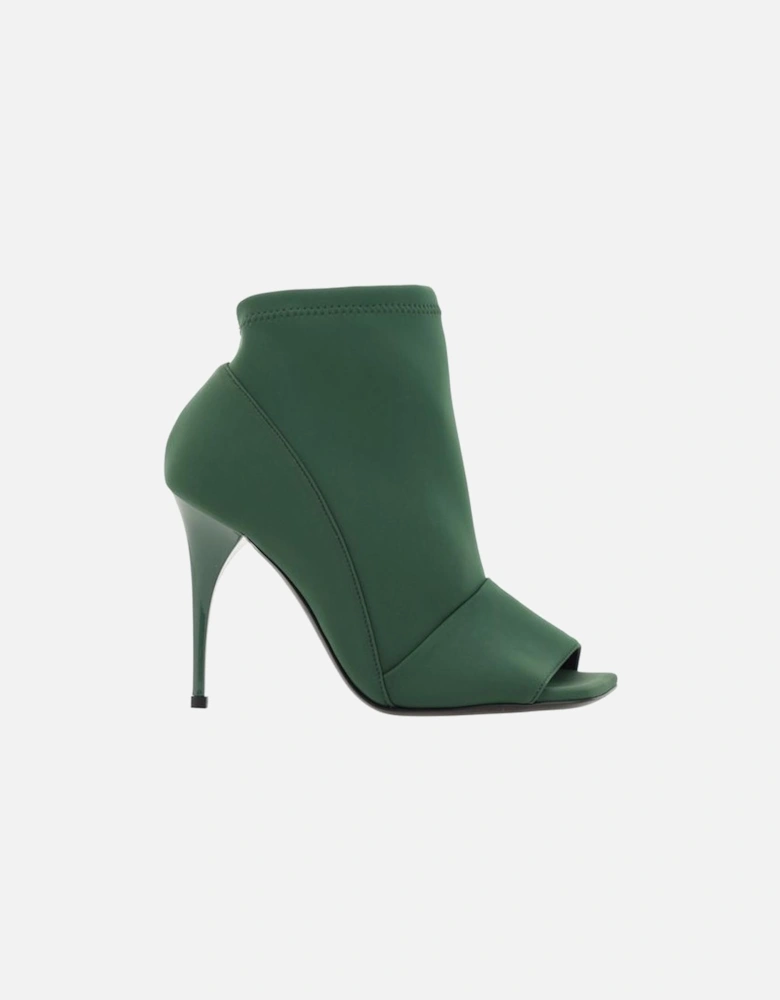 Stretch Fabric Wrap Bootie Pumps Women - Green