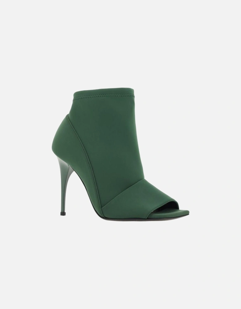 Stretch Fabric Wrap Bootie Pumps Women - Green