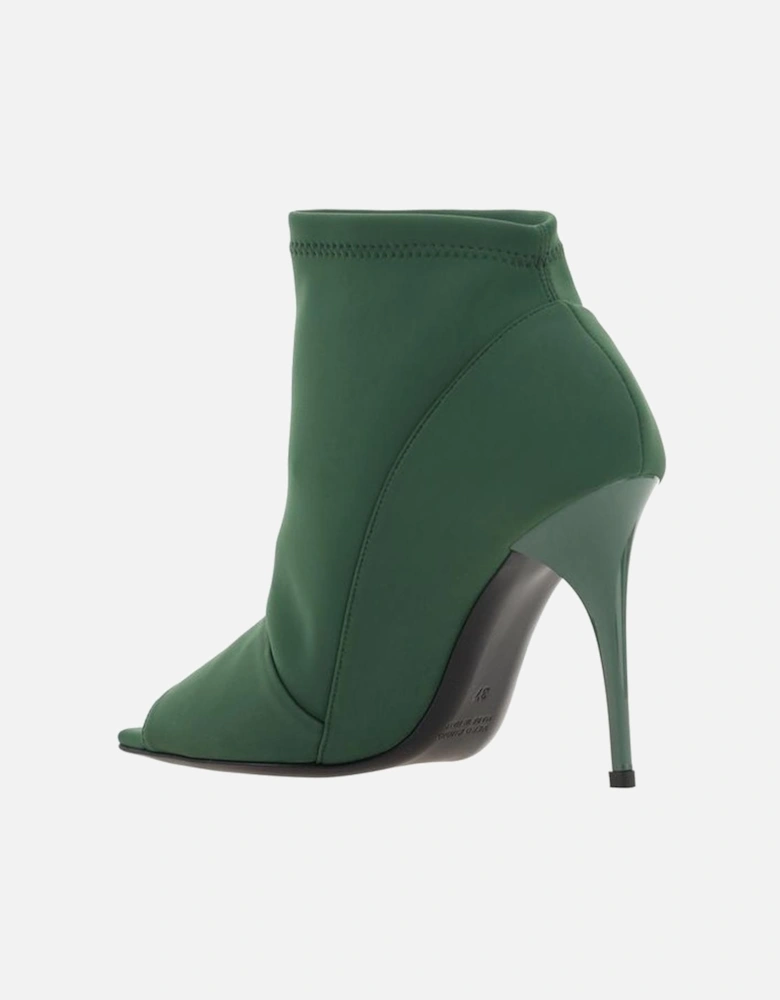 Stretch Fabric Wrap Bootie Pumps Women - Green