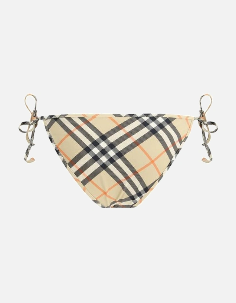 Check Archive Print Swimsuit Brief Women - Beige Swimwear