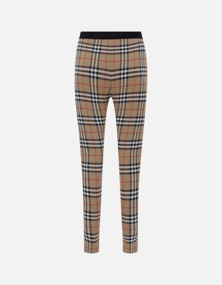 Archivio Check Pattern Slim Fit Leggings Women - Brown Jeans