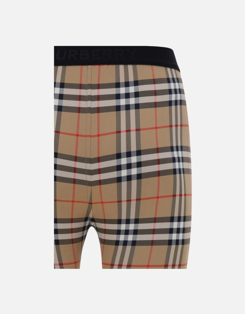 Archivio Check Pattern Slim Fit Leggings Women - Brown Jeans