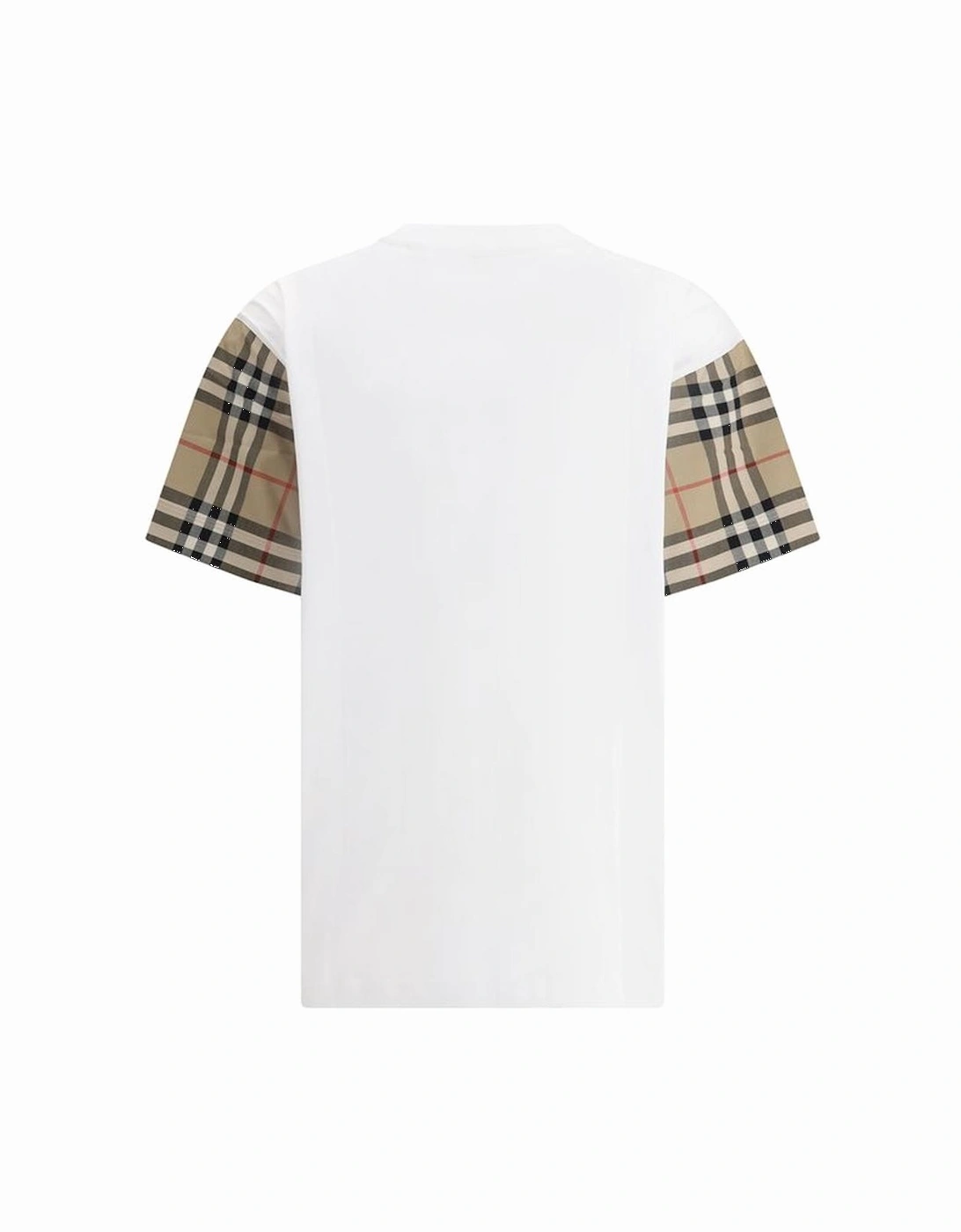 Cotton Check Archive Sleeve T-shirt Women - White