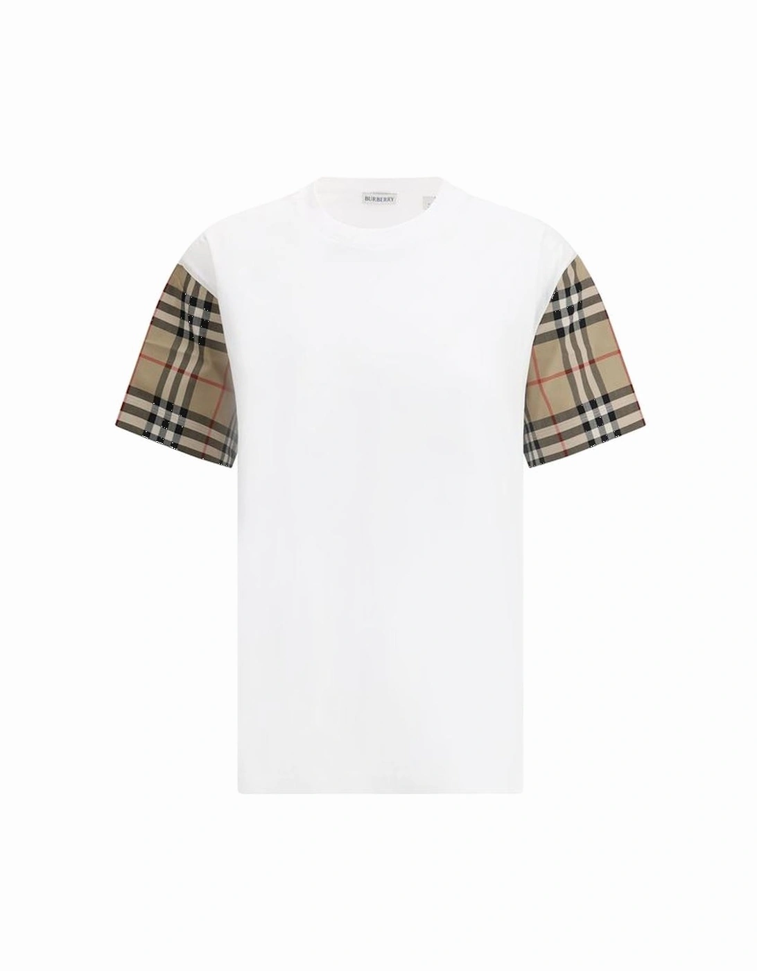 Cotton Check Archive Sleeve T-shirt Women - White, 4 of 3
