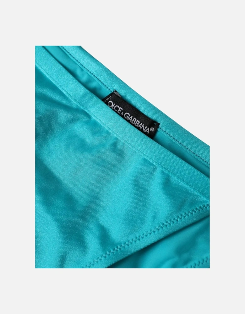 Bikini Bottom Swimwear with Logo Details Women - Blue
