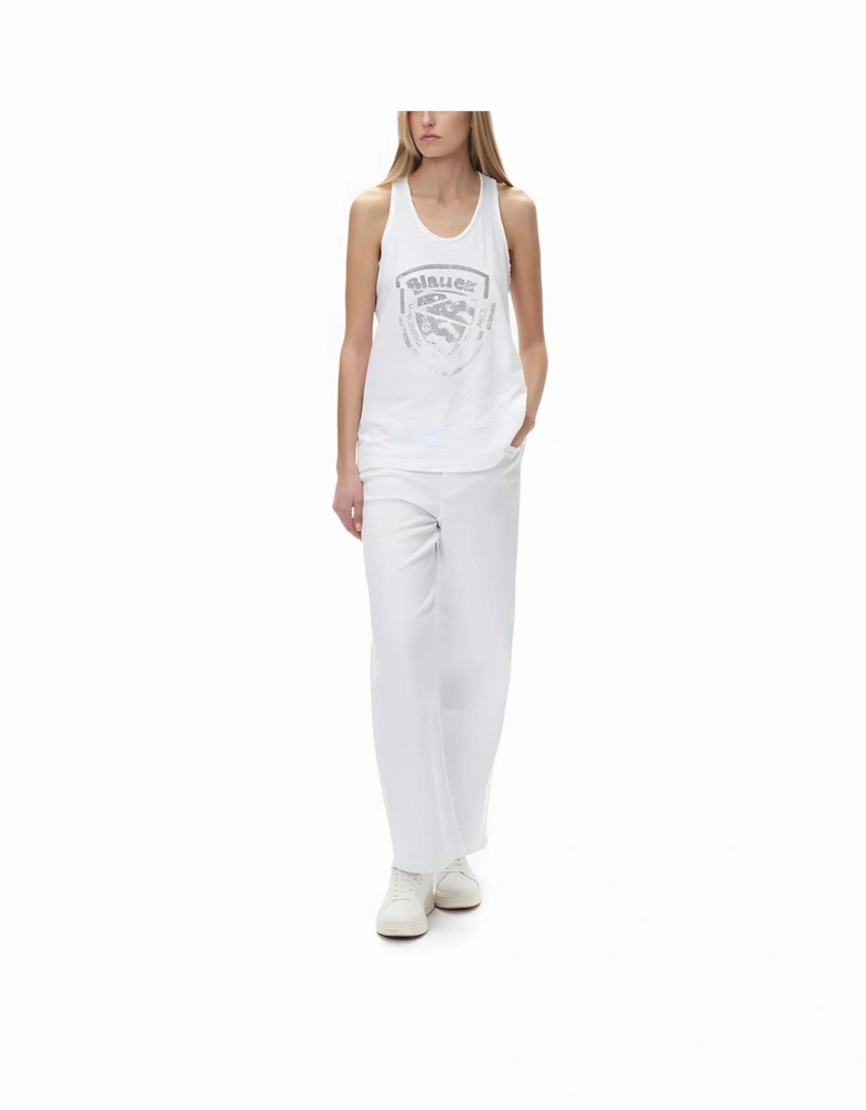 Cotton Ribbed Tank Top Women - White T-Shirts