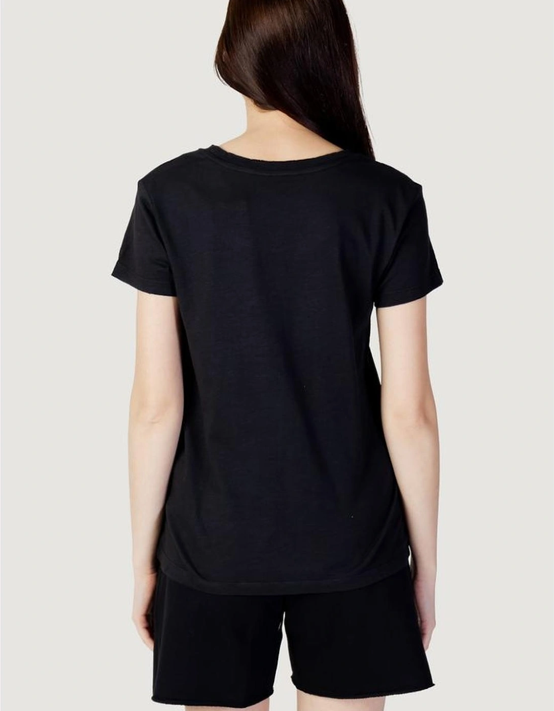 Cotton Graphic Print T-Shirt Women - Black