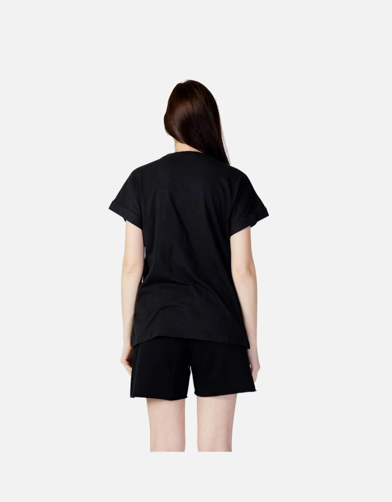 Cotton Graphic Print T-Shirt Women - Black